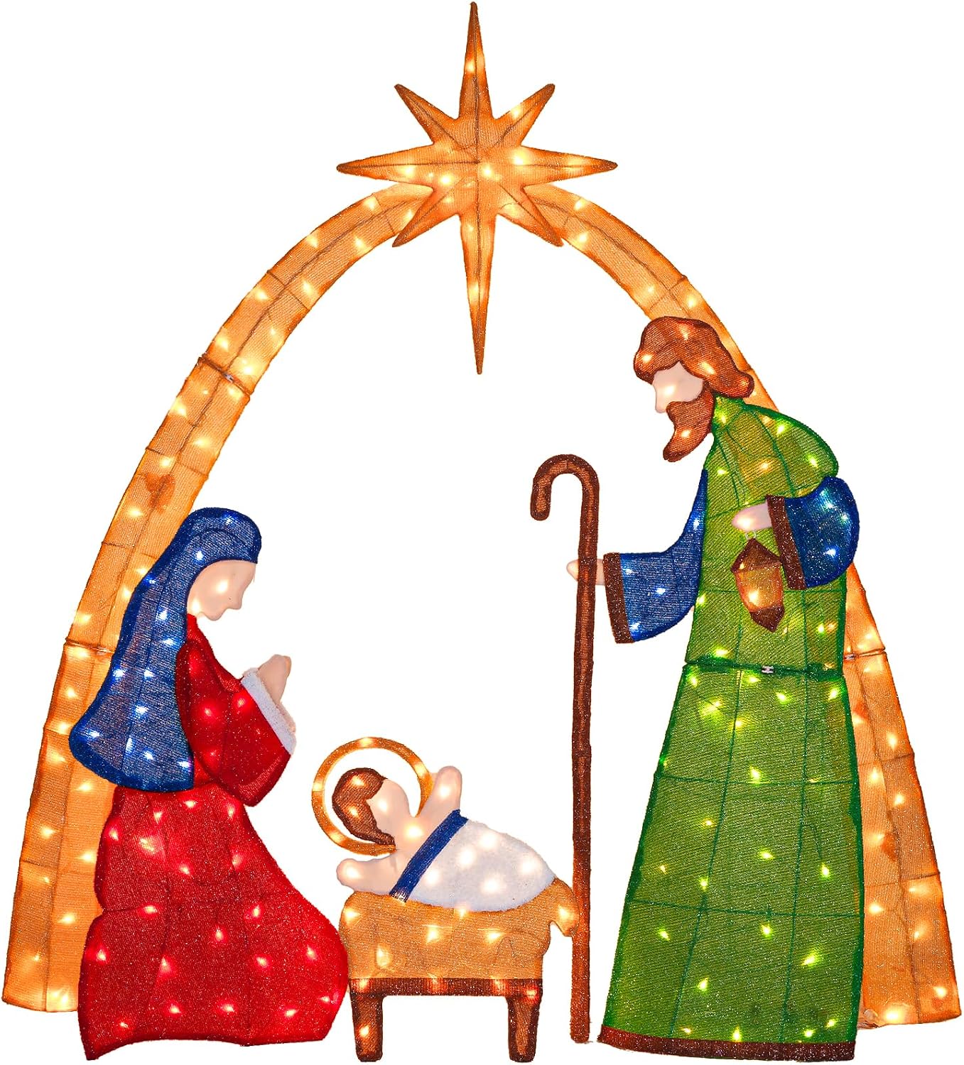 Lighting Christmas Decor - 5.5 FT 2.5D Lighted Christmas Nativity